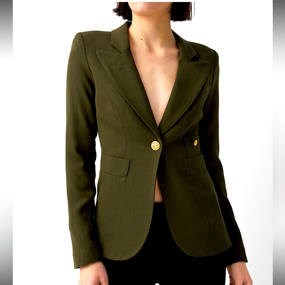 Smythe Duchess Blazer Size 8 in Khaki